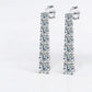 Sleek and Sparkling Rectangular Moissanite Drops - Dazzle and Grace