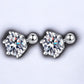 Timeless 0.5 - 2 Carat Moissanite Stud Earrings in White Gold Plated - Dazzle and Grace