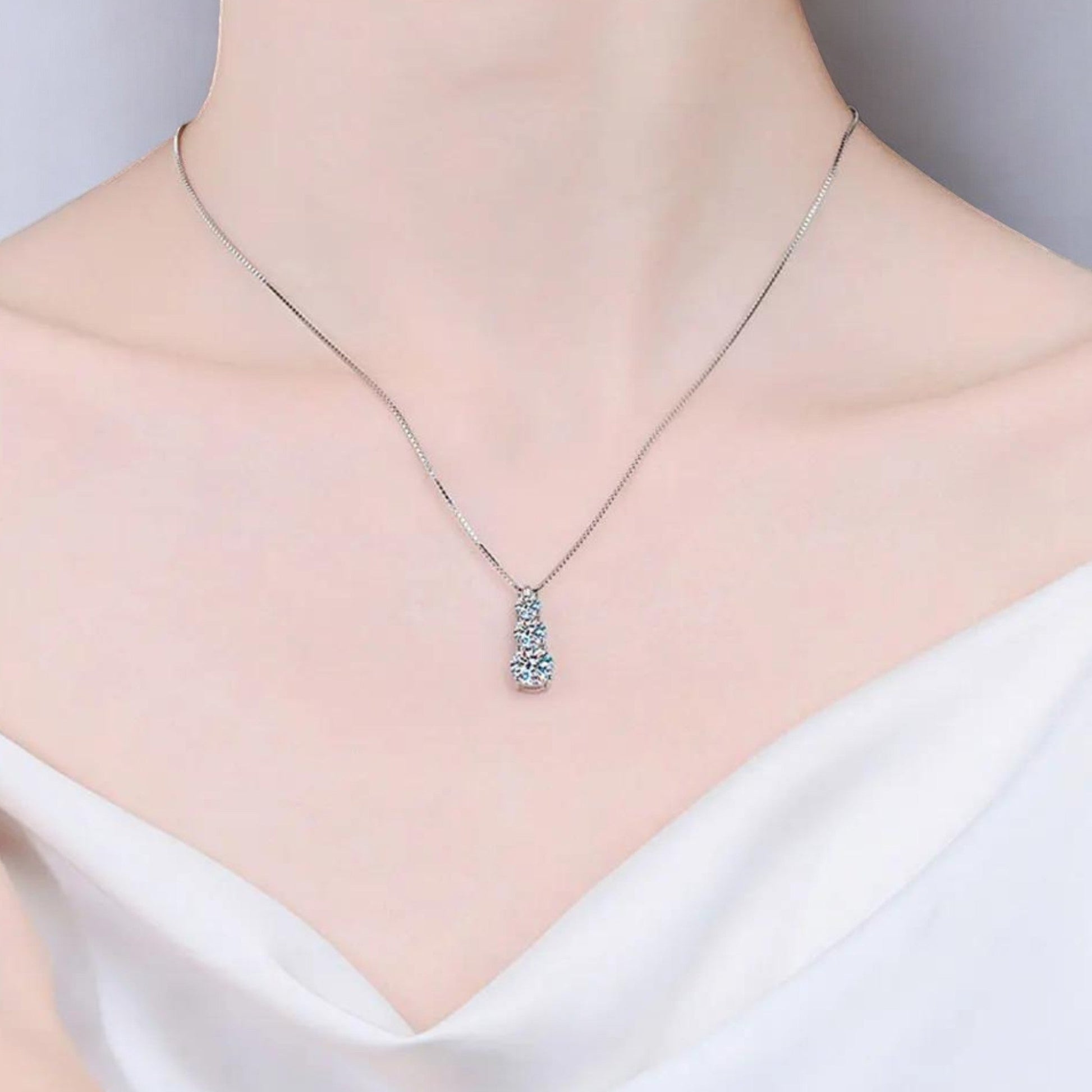 Timeless D VVS1 Moissanite Pendant Necklace - Dazzle and Grace