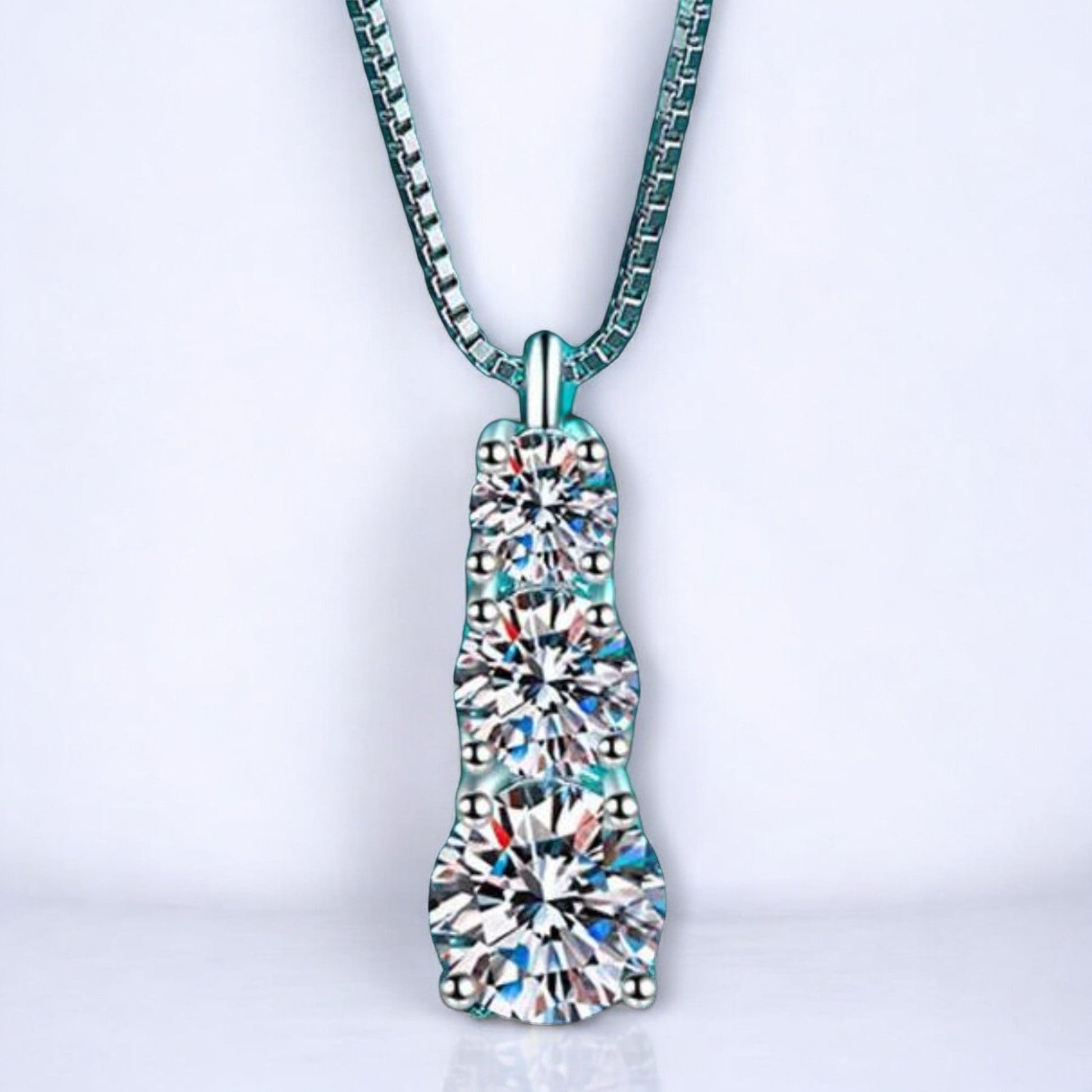 Timeless D VVS1 Moissanite Pendant Necklace - Dazzle and Grace