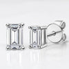 Timeless Elegance: Emerald Cut Moissanite Studs - Dazzle and Grace