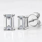 Timeless Elegance: Emerald Cut Moissanite Studs - Dazzle and Grace