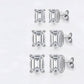 Timeless Elegance: Emerald Cut Moissanite Studs - Dazzle and Grace