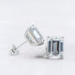 Timeless Elegance: Emerald Cut Moissanite Studs - Dazzle and Grace