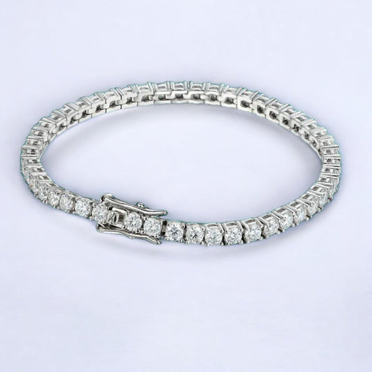 Timeless Sterling Silver Tennis Bracelet - Dazzle and Grace