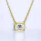 Two Carat Emerald Cut Moissanite Pendant Necklace - Dazzle and Grace